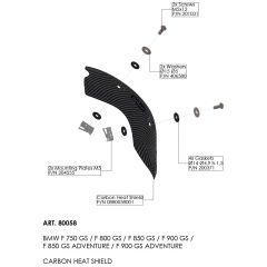 80058 - Auspuff Hitzeschild LeoVince BMW F 750 GS (18-24)