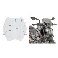 A7708 - Givi Spezifische Geräucherte Bildschirm KTM Duke 790 (2018)