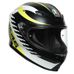 Helmet Full-Face Agv K6 Rapid 46 Matt Black White Yellow