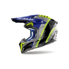 Off-Road Helmet Airoh AVIATOR 3 HIMA Blue Gloss