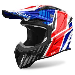 Off-Road Helmet Airoh AVIATOR ACE 2 PROUD Blue/Red Gloss