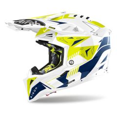 Helmet Off Road Airoh AVIATOR 3 Spin Yellow/Blue Gloss