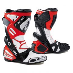 Bottes en cuir Racing Forma Ice Pro Rouge Blanc Noir 