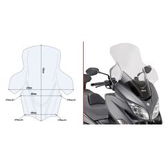 D3115ST - Givi Transparente Windschild Suzuki Burgman 400 (2017 > 2018)
