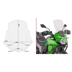 D4121ST - Givi Spezifisches Windschild transparent Kawasaki Versys-X 300 17 >18 