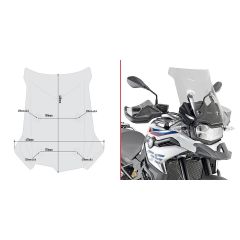 D5127S - Givi Parabrisas Ahumado 44 x 47 cm BMW F 750 GS F 850 GS (2018)