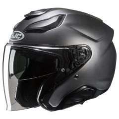 Jet Helmet HJC F31 SOLID SEMI FLAT TITANIUM