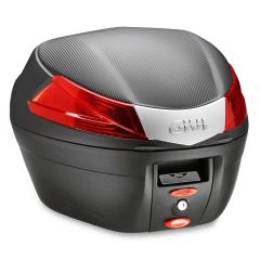 B34NMAL - Givi TOPCASE SCHWARZ, MIT ROTEN REFLEKTOREN, UNIVERSALPLATTE