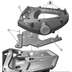 E228M - Givi Adaptador posterior para MONOLOCK Yamaha FJR 1300 (06 > 16)