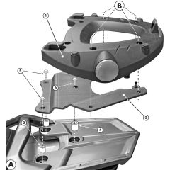 E228 - Givi Adaptador posterior para MONOKEY Yamaha FJR 1300 (06 > 16)
