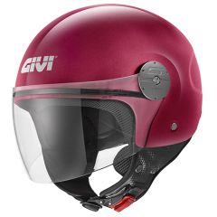 Jet Helmet Givi 10.7 EVO SOLID COLOR Burgundy
