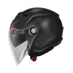 Jet helmet Givi 12.5 GRAPHIC TOUCH Matte Black / Red