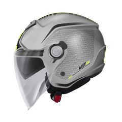 Jet helmet Givi 12.5 GRAPHIC TOUCH Matte Grey / Yellow