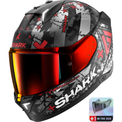 Full Face Helmet Shark SKWAL i3 HELLCAT Mat Black Chrom Red