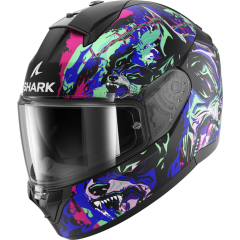 Full Face Helmet Shark RIDILL 2 RAGING BEAST Mat Black Violet Green