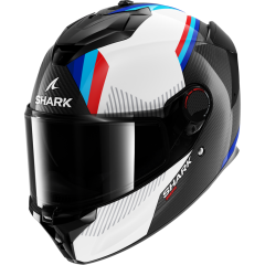 Full Face Helmet Shark SPARTAN GT PRO CARBON DOKHTA CARBON Carbon White Blue