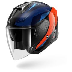 Jet Helmet Shark SKWAL i3 JET MEKARIUM Black Chrom Orange