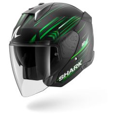 Jet Helmet Shark SKWAL i3 JET LIGHT-BLUR Mat Black Green White