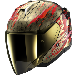 Jet Helmet Shark SKWAL I3 JET VENUM Black Red Gold