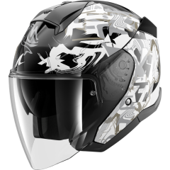 Jet Helmet Shark SKWAL JET PRANZ Black White Gold