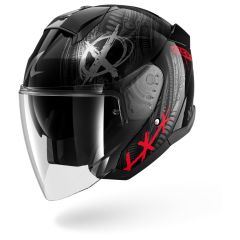 Jet Helmet Shark SKWAL JET SHIEVER Black Anthracite Red