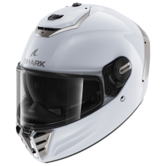 Full Face Helmet Shark SPARTAN RS BLANK White Silver Glossy
