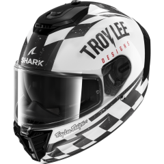 Full Face Helmet Shark SPARTAN RS FIBRE RACESHOP White Black Red