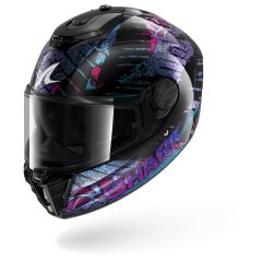 Full Face Helmet Shark SPARTAN RS FIBRE SPARTAN RS REPTAIA Black Blue Glitter