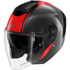 Casque Jet Shark RS JET CARBON BLANK Carbon Red Carbon