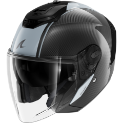 Jet Helmet Shark RS JET CARBON SKIN Carbon Silver Carbon