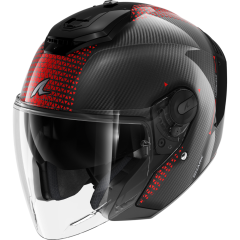 Casque Jet Shark RS JET CARBON IKONIK Carbon Red Chrom