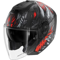 Jet Helmet Shark RS JET CARBON SHAYTAN Mat Black Red Anthracite