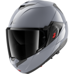 Flip-Up Helmet Shark OXO DARK SHADOW Gun Silver