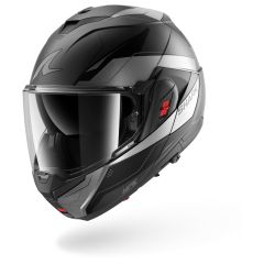 Flip-Up Helmet Shark OXO MEKARIUM Mat Anthracite Chrom Black