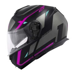 Flip-up helmet Givi X.21 EVO NUMBER LADY Matte Black / Titanium / Pink