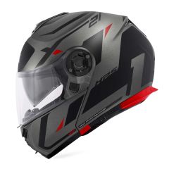 Flip-up helmet Givi X.21 EVO NUMBER Matt Titanium / Black / Red