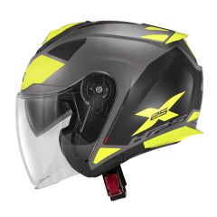 Jet helmet Givi X.25 TARGET Matt Titanium / Black / Yellow