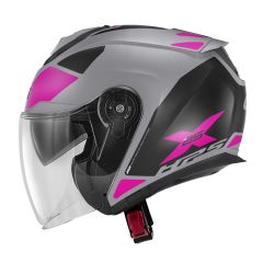 Jet helmet Givi X.25 TARGET LADY Matte Titanium / Pink