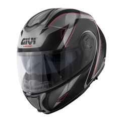 Modular Helmet Givi X26 SQUARE Matt Titanium / Black / Red