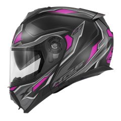 Flip-up helmet Givi X.27 SECTOR LADY Matte Black / Titanium / Fuchsia