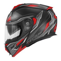 Flip-up helmet Givi X.27 SECTOR Matte Black / Titanium / Red