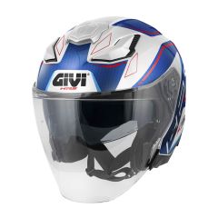 Jethelm Givi X.31 IMPACT Weiß / Metallic-Blau / Rot