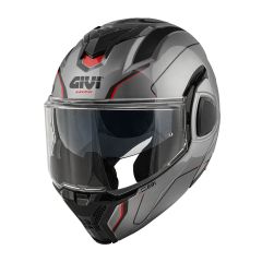 Modular Helmet Givi X36 FIBER PULSE Titanium / Black / Red
