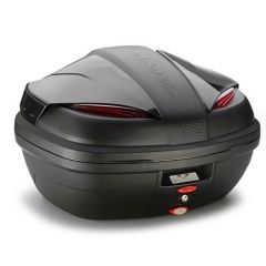 K47NN - Kappa MONOLOCK Topcase unbemalt schwarz mit roten Reflektoren 47 L.