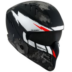 Crossover Helmet Suomy ARMOR Hi Volt Matt Black/White