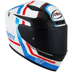 Full-Face Helmet Suomy TRACK-1 Ninety Seven White/Red