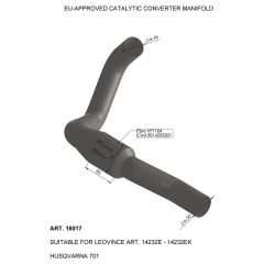 16017 - Exhaust Manifold LeoVince catalysed HUSQVARNA 701 (17-19)