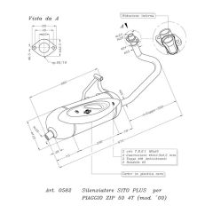 0582 - Schalldaempfer Leovince Sito 2-Takt Piaggio ZIP 50 - Aprilia SR 50