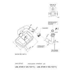 0742 - Exhaust Leovince Sito 4T LML STAR 4 125 / STAR 4 150