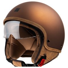 Jet Helmet Motocubo BEETLE Tobacco